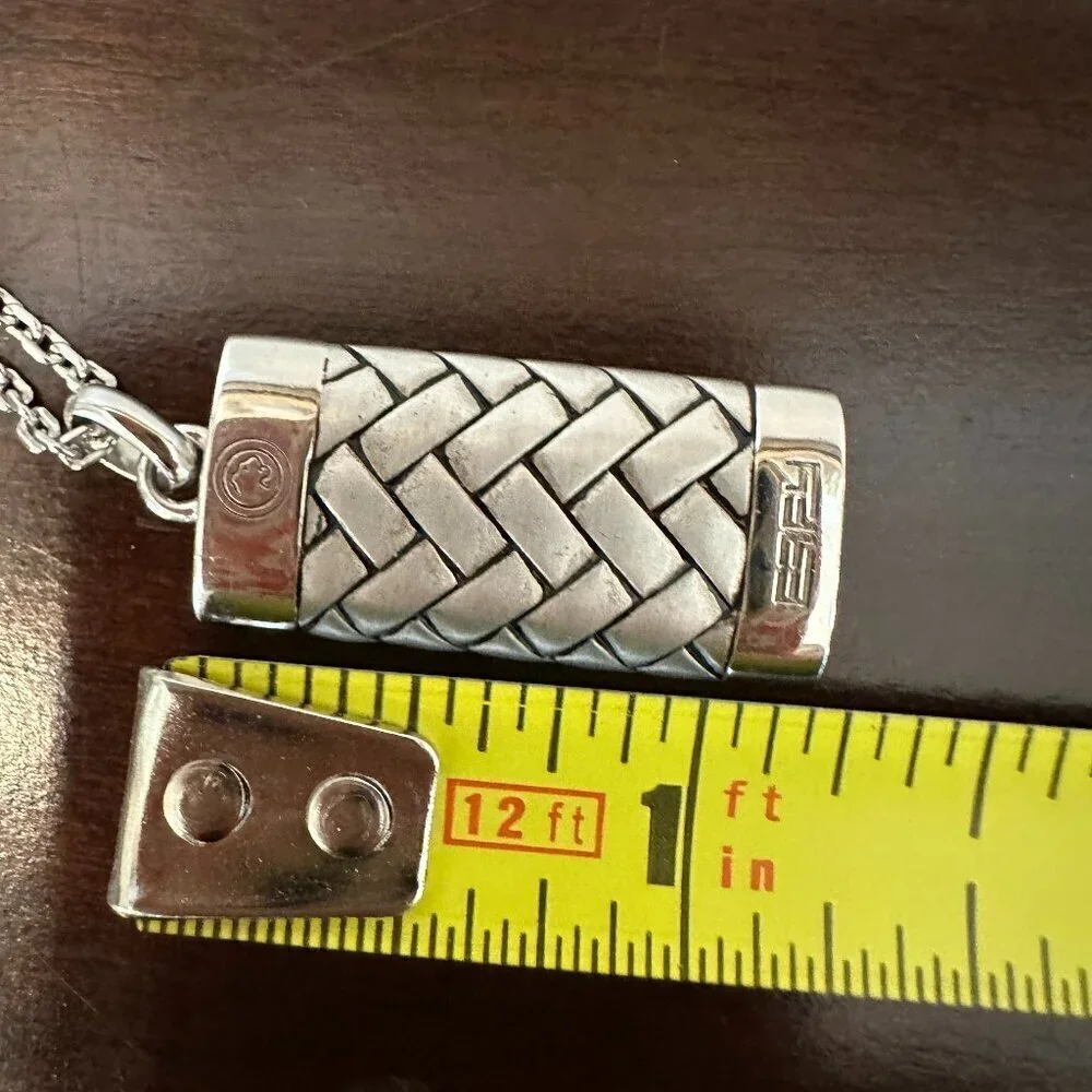 Effy Sterling Silver Herringbone Rectangular Necklace 22